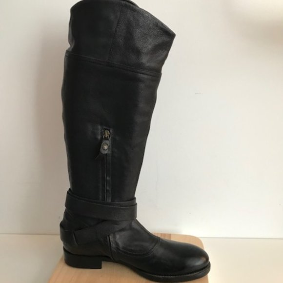 🆕 Buttero| Made in Italy Black Leather Riding Boots Size 38 Brand new - Picture 3 of 16